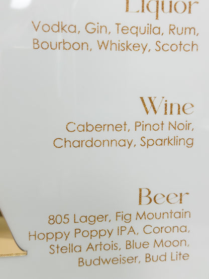 3D Acrylic Bar Sign | Wedding Unique Signage | Mimosa Layered Decor | Menu sign | Drink Sign | Wedding Reception Decor