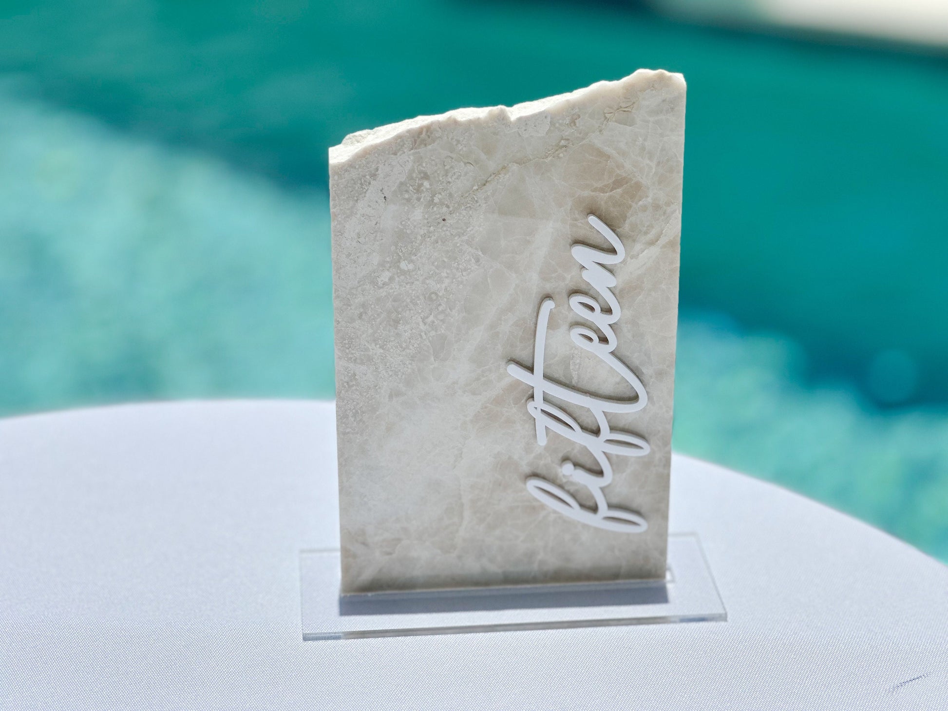 3D Acrylic Marble Table Numbers