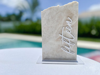 Marble Stone Table Numbers