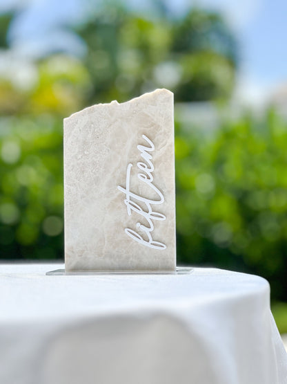 3D Acrylic Marble Table Numbers