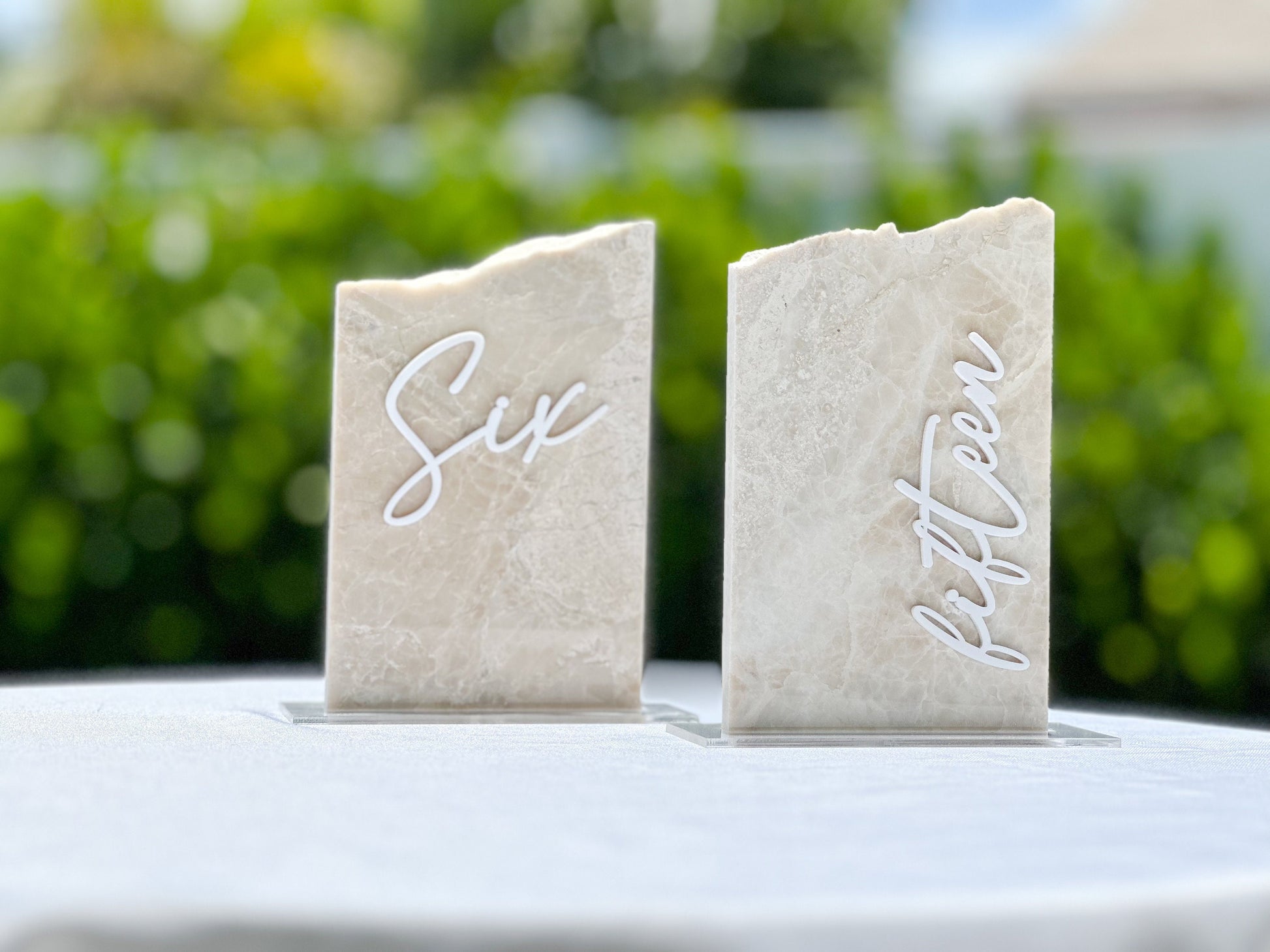 Marble Stone Table Numbers