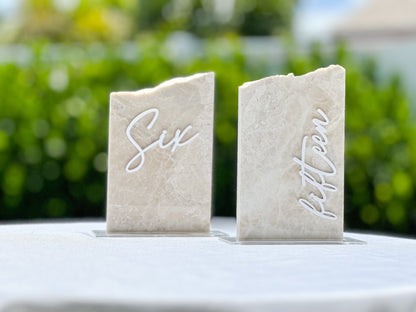 Marble Stone Table Numbers