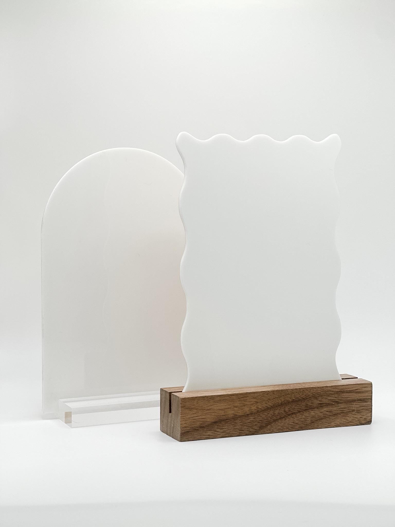 White Arch Blank Acrylic Table Numbers