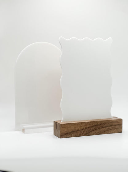 White Arch Blank Acrylic Table Numbers