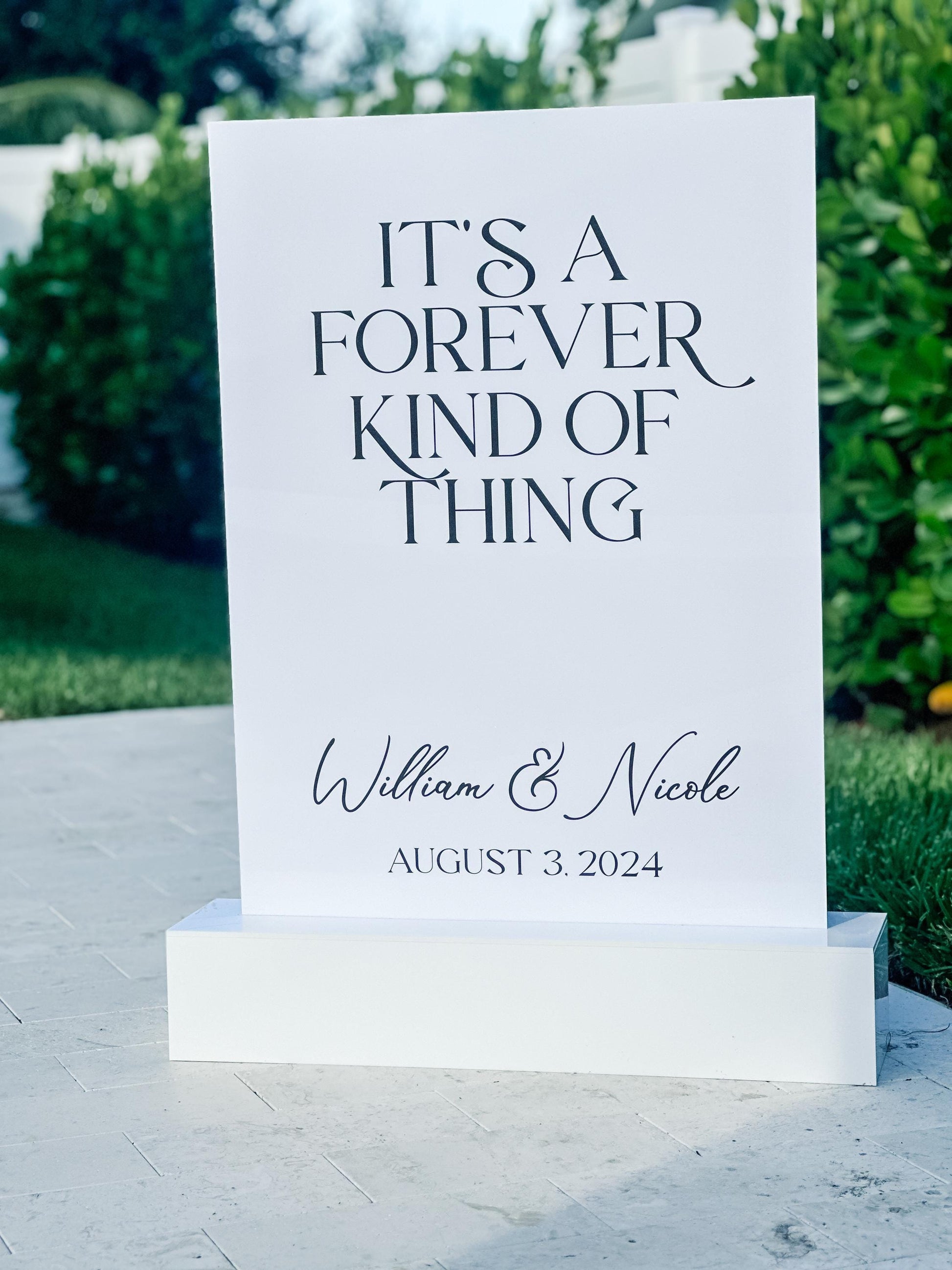 Welcome Sign Box Stand | Acrylic Block Stand | Event Sign Base Stand | Welcome Sign Base | Modern Acrylic Sign Stand | Seating Chart Stand