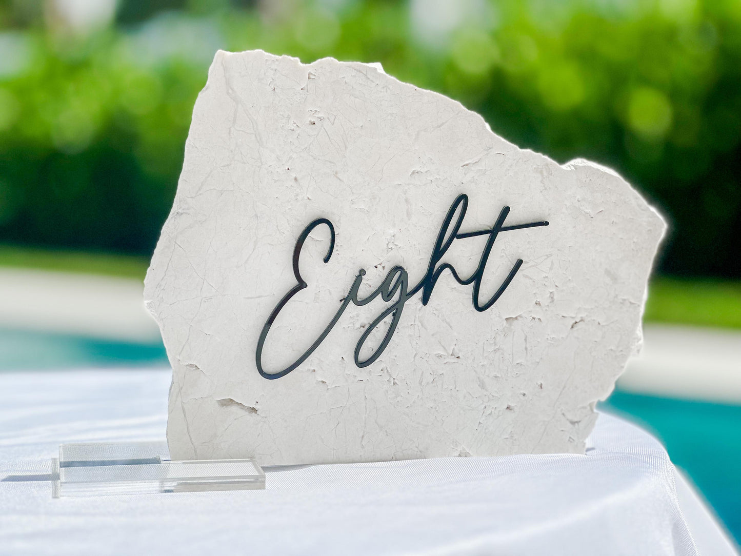 3D Acrylic Table Number Stone Sign