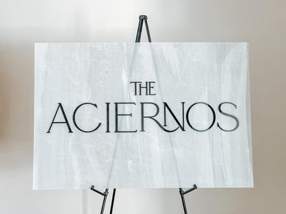 Faux Stone Wedding Welcome Sign