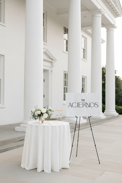 Faux Stone Wedding Welcome Sign