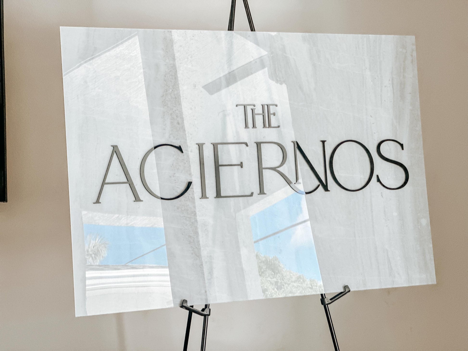 Faux Stone Wedding Welcome Sign