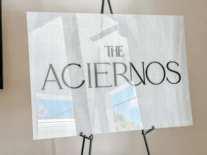 Faux Stone Wedding Welcome Sign