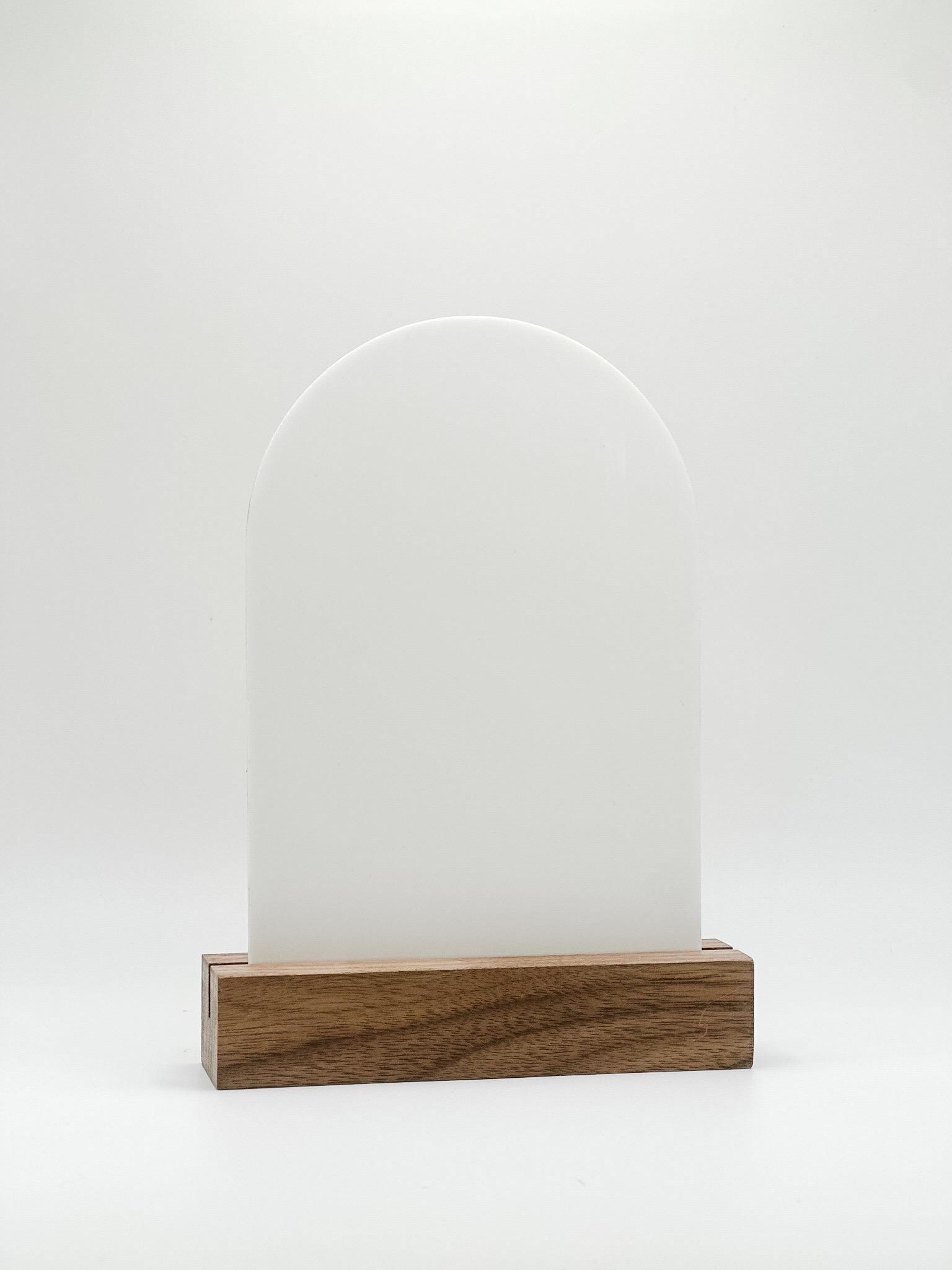 White Arch Blank Acrylic Table Numbers