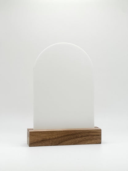 White Arch Blank Acrylic Table Numbers
