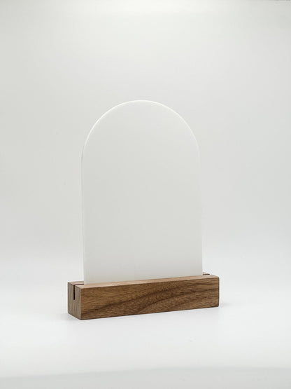 White Arch Blank Acrylic Table Numbers