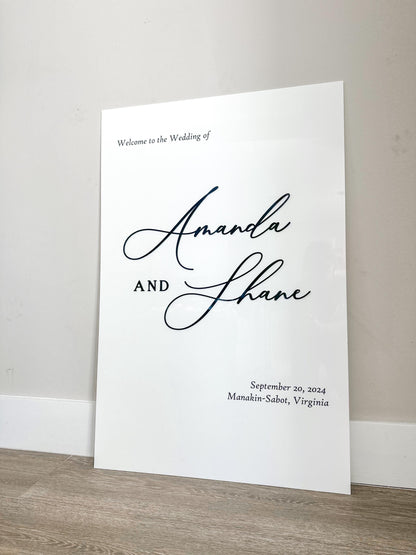 Wedding Welcome Sign | Minimalist Modern Signage | Wedding Signage Welcome Sign | Acrylic Wedding Sign | Wedding Day Decor