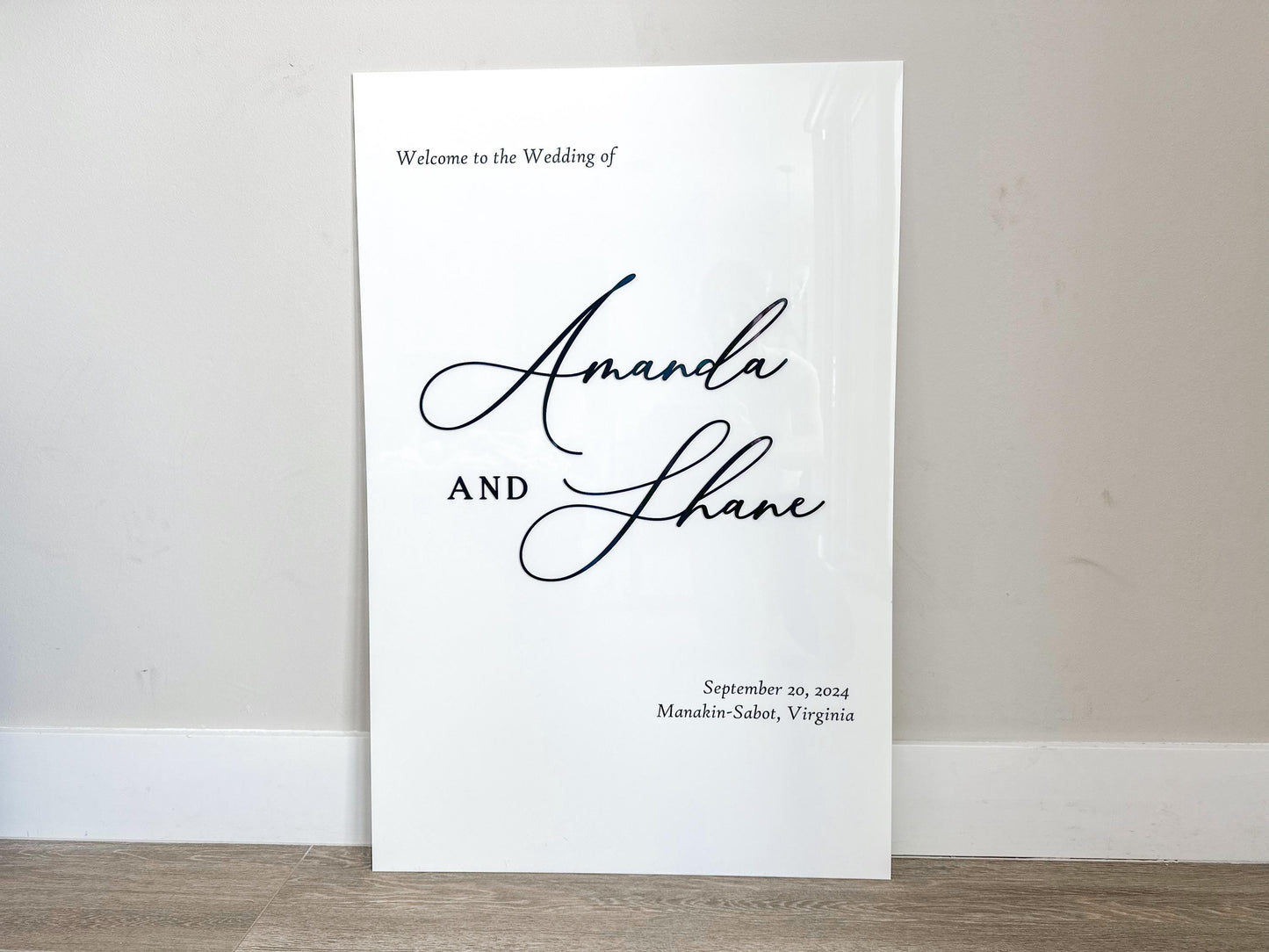 Wedding Welcome Sign | Minimalist Modern Signage | Wedding Signage Welcome Sign | Acrylic Wedding Sign | Wedding Day Decor