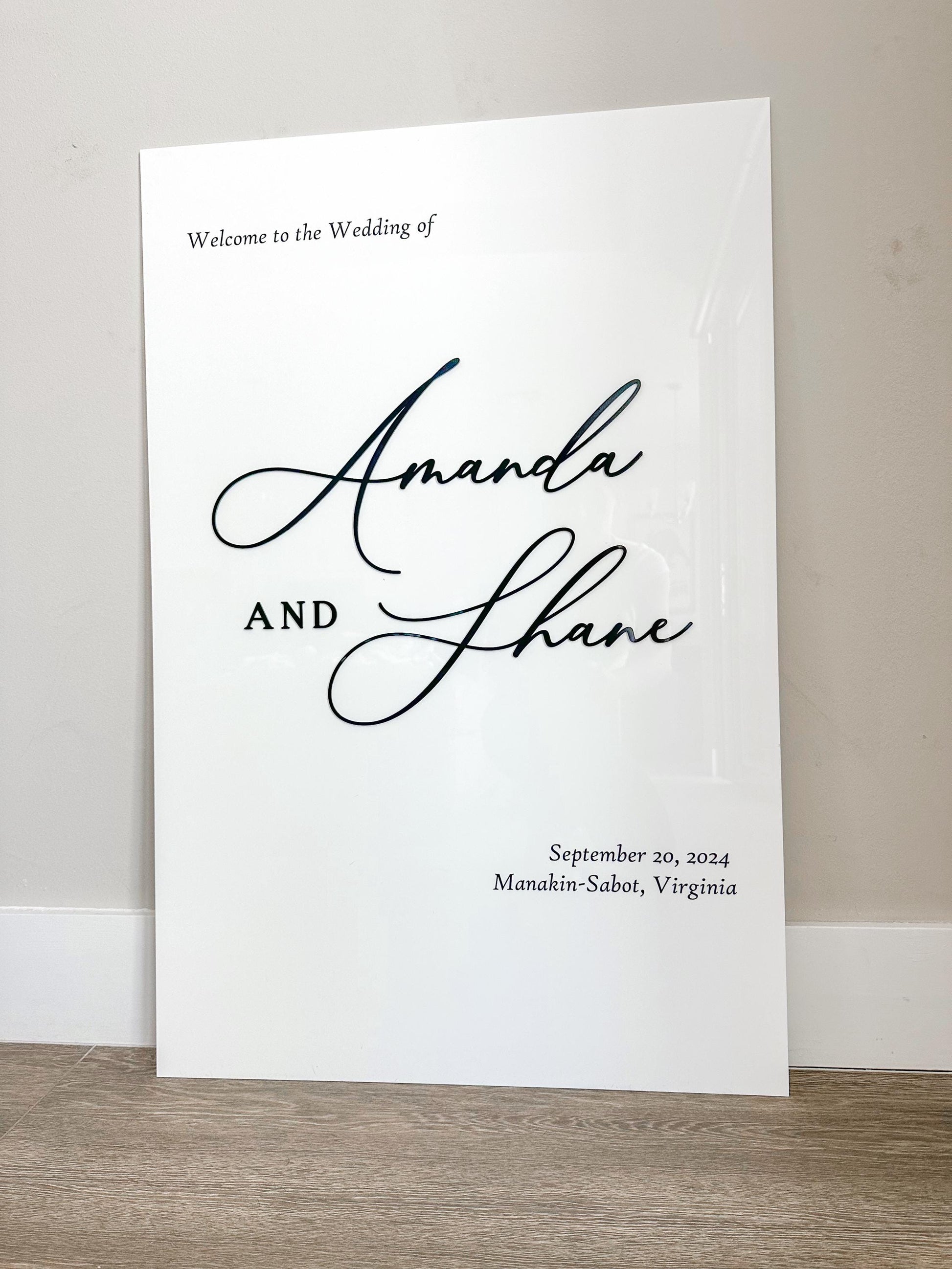 Wedding Welcome Sign | Minimalist Modern Signage | Wedding Signage Welcome Sign | Acrylic Wedding Sign | Wedding Day Decor
