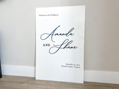 Wedding Welcome Sign | Minimalist Modern Signage | Wedding Signage Welcome Sign | Acrylic Wedding Sign | Wedding Day Decor