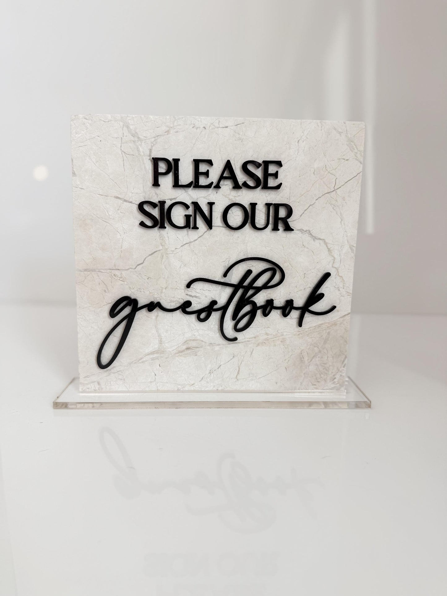 Marble 3D Cards and Gifts Table Sign
