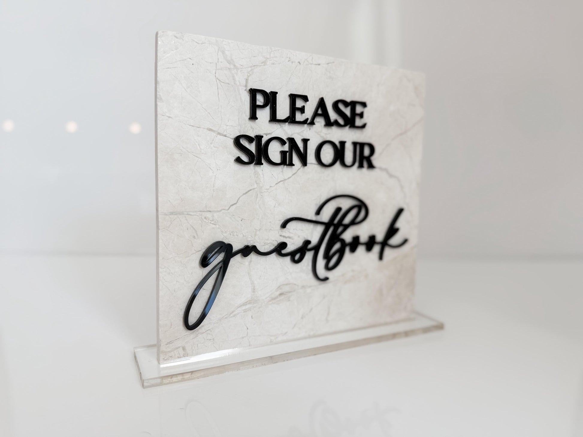 Marble 3D Cards and Gifts Table Sign | Wedding Sign | Modern Wedding Decor | Favor Sign | Party Tabletop Signs | Gold Mirror