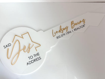 Personalized Realtor Key | Say yes to the address