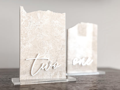 Marble Stone Table Numbers