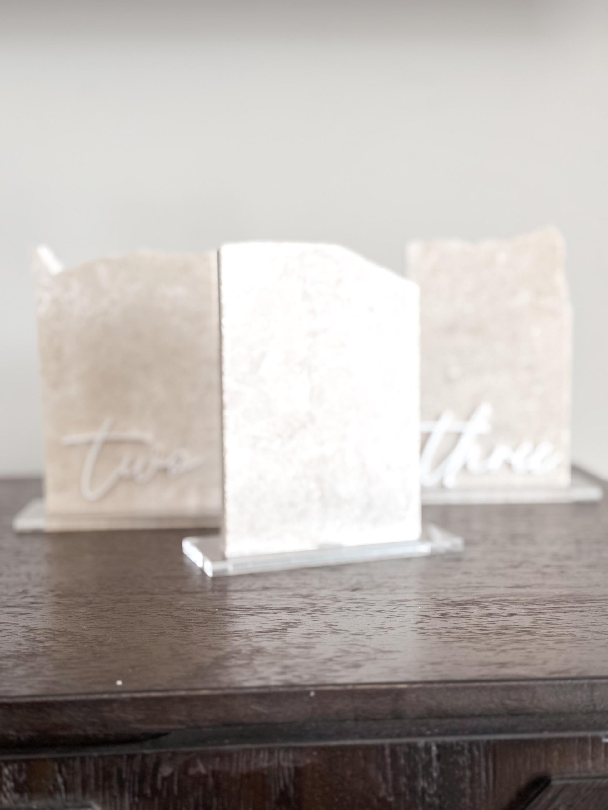 3D Marble Stone Table Numbers