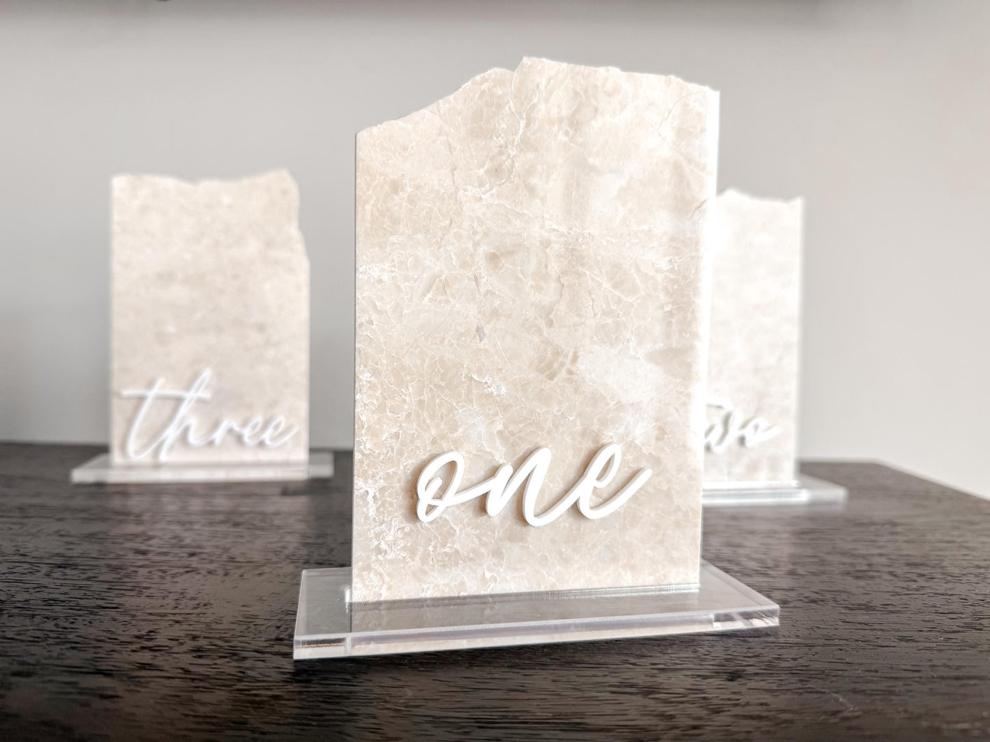 3D Marble Stone Table Numbers