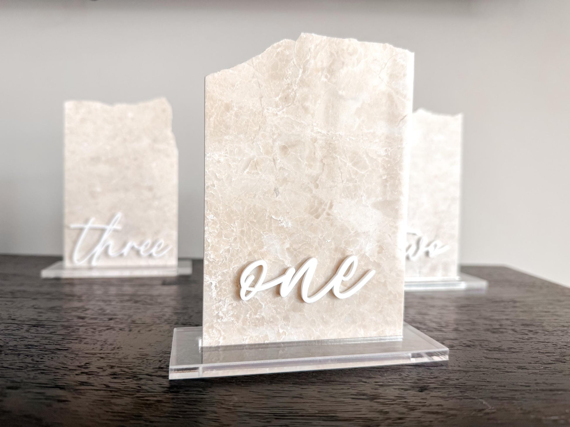 3D Marble Stone Table Numbers