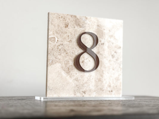 3D Marble Stone Table Numbers | Wedding Unique Signage | Custom Layered Decor | Table Numbers | Tablescape Decor | Natural Marble