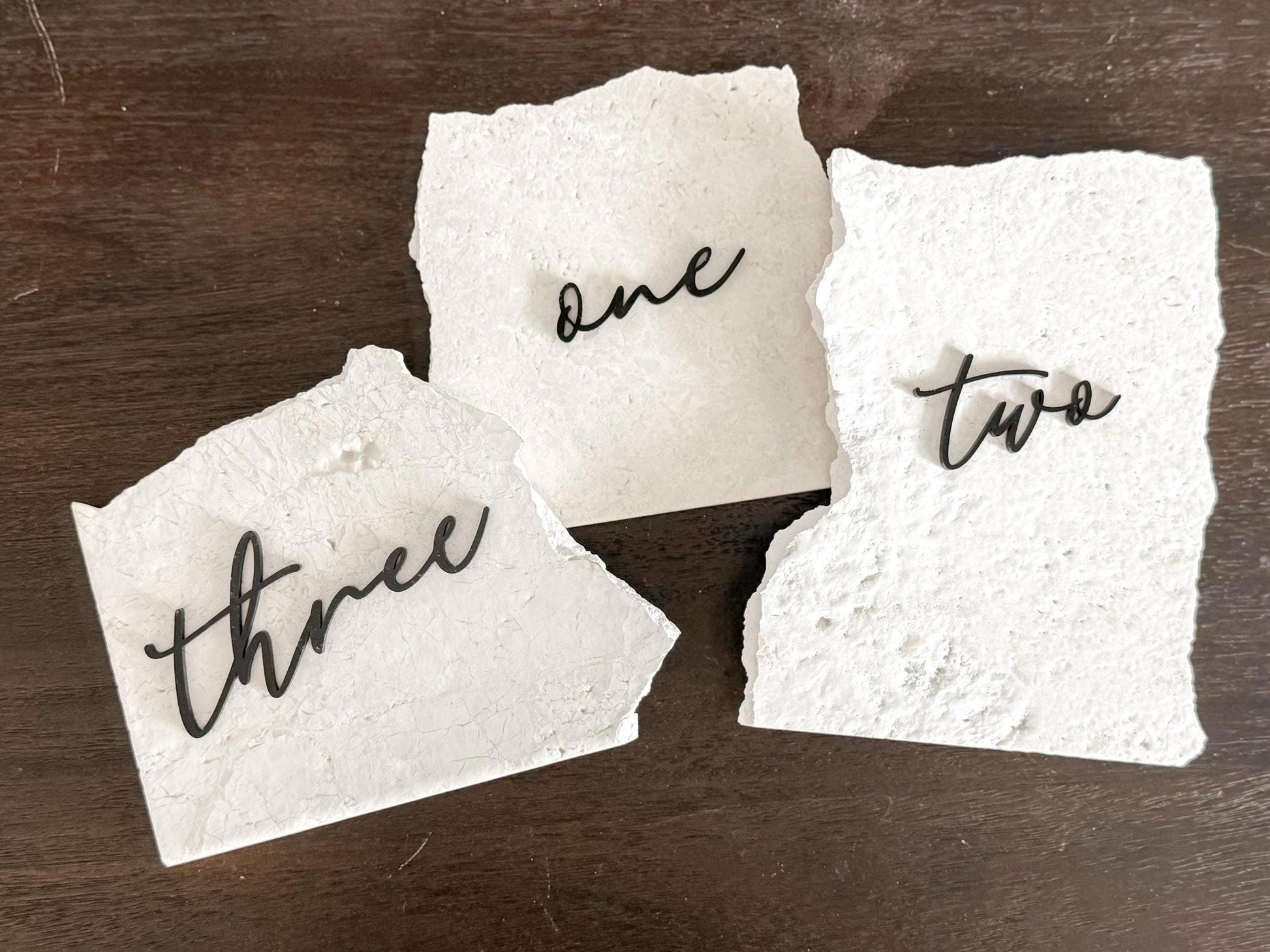 Acrylic Table Number Stone Sign