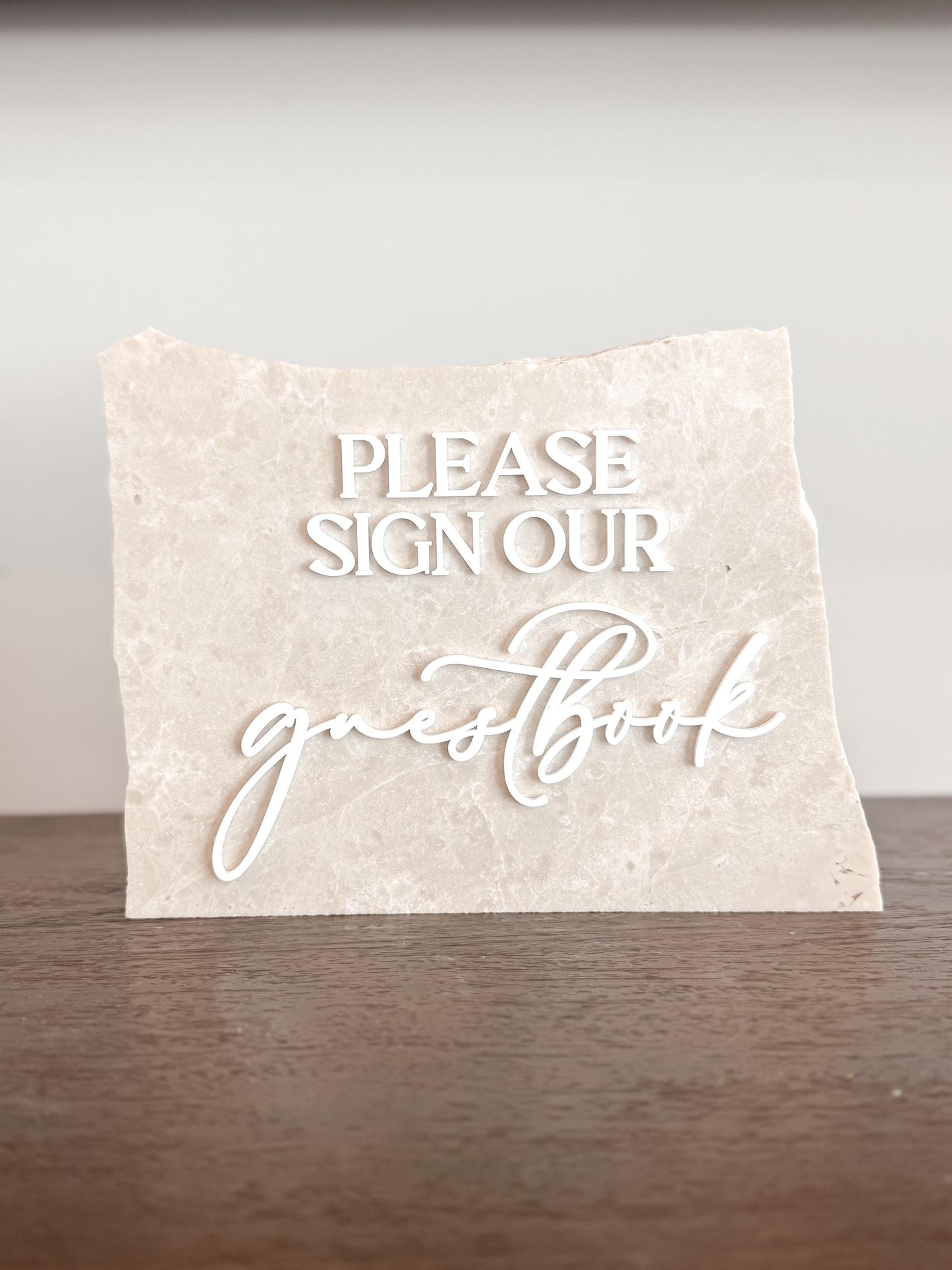 3D Guestbook Table Sign