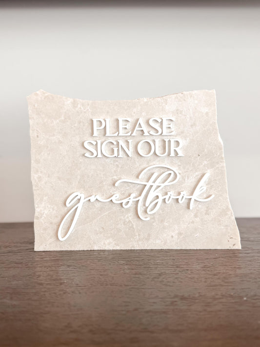 3D Guestbook Table Sign