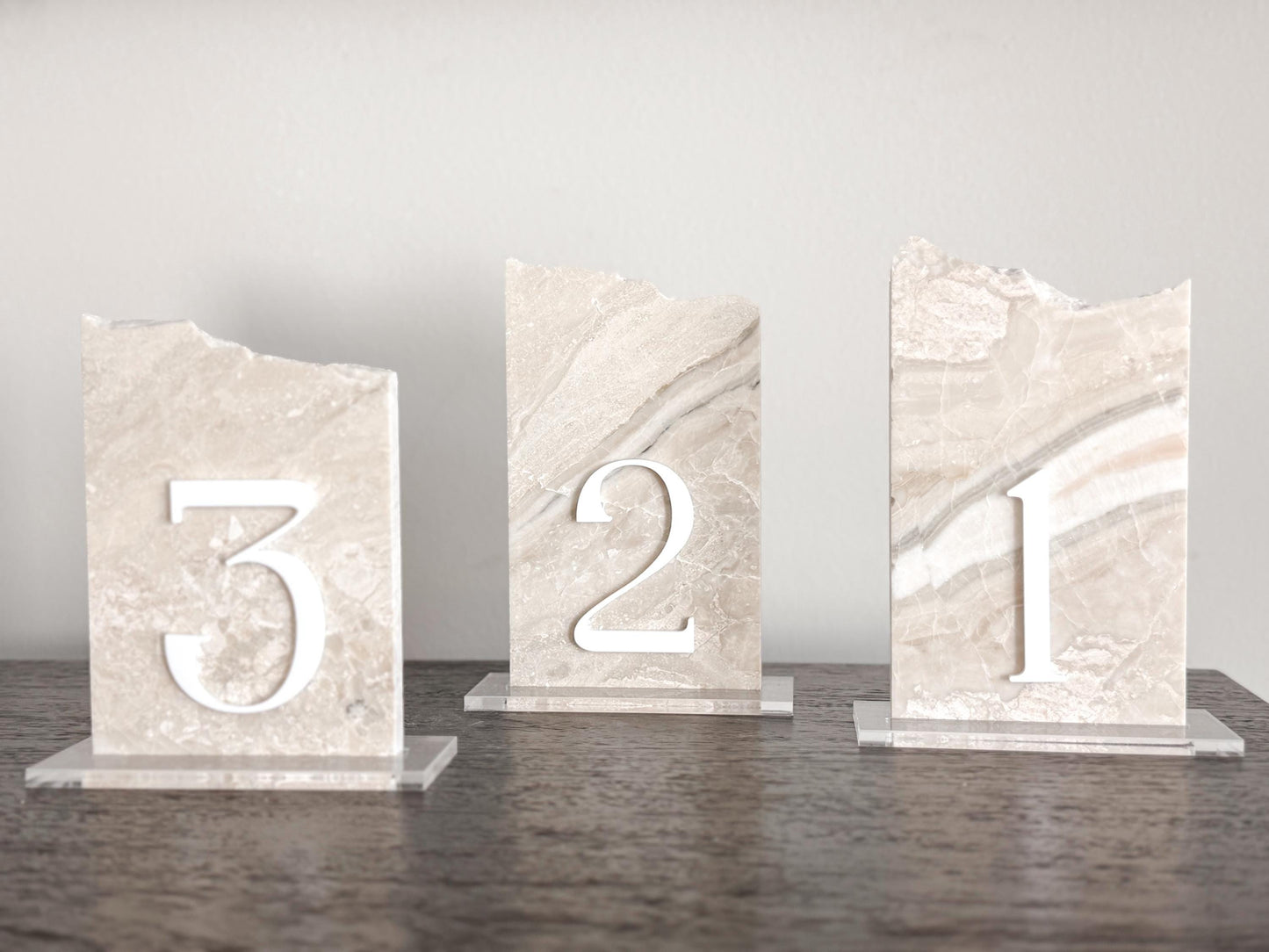 3D Marble Stone Table Numbers