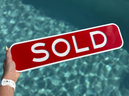 Realtor Sold Street Sign | Closing Realty | Closing Prop | Custom Street Sign | Realtor Closing Gift