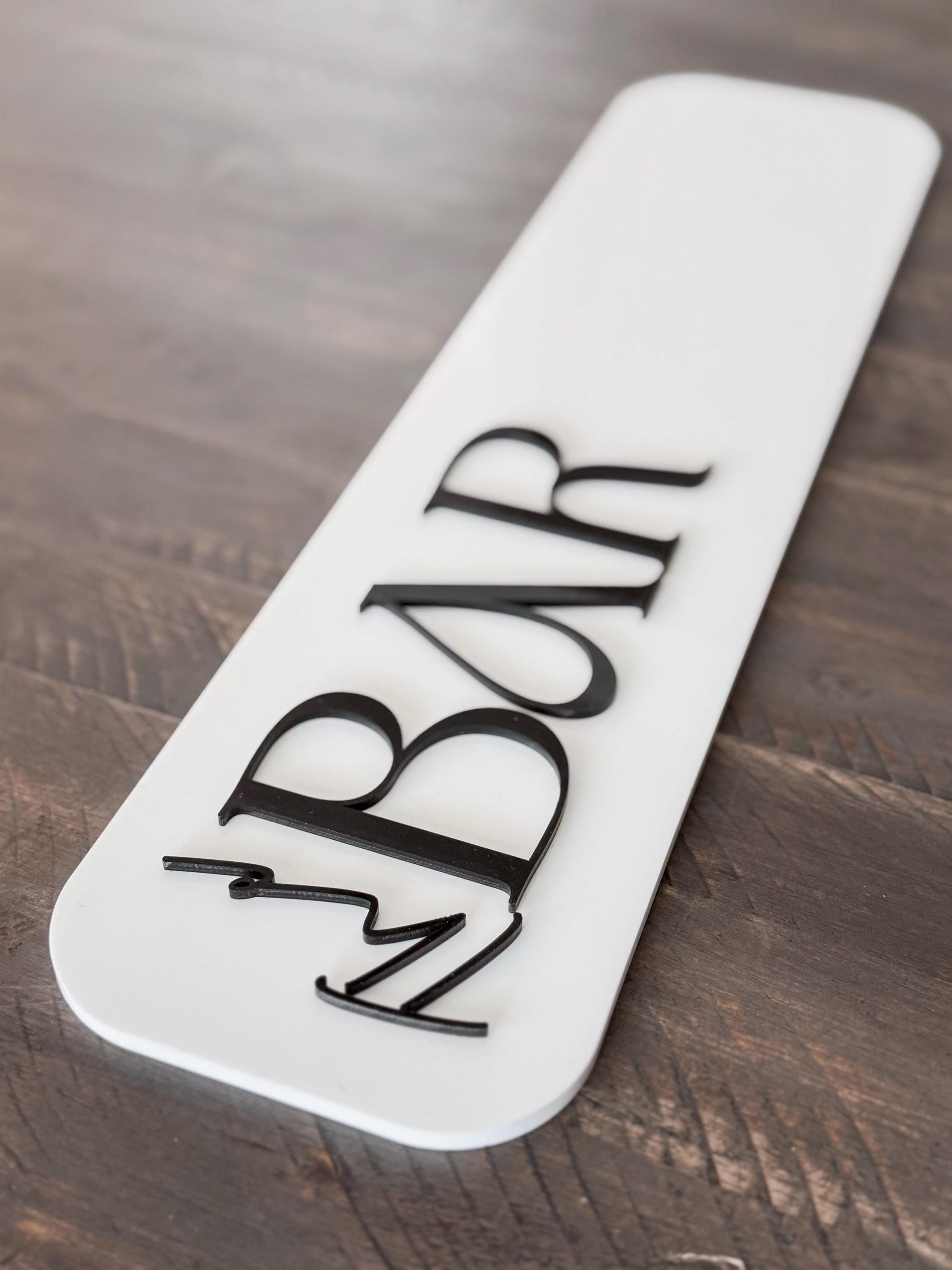 3D Acrylic the Bar Sign | Minimalist Modern Signage | Unique Wedding Signage | Acrylic Wedding Sign | Drink Sign, Bar Sign | The Bar Decor