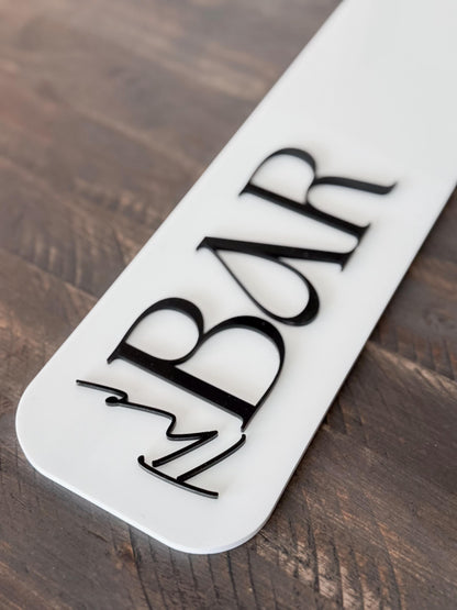 3D Acrylic the Bar Sign | Minimalist Modern Signage | Unique Wedding Signage | Acrylic Wedding Sign | Drink Sign, Bar Sign | The Bar Decor