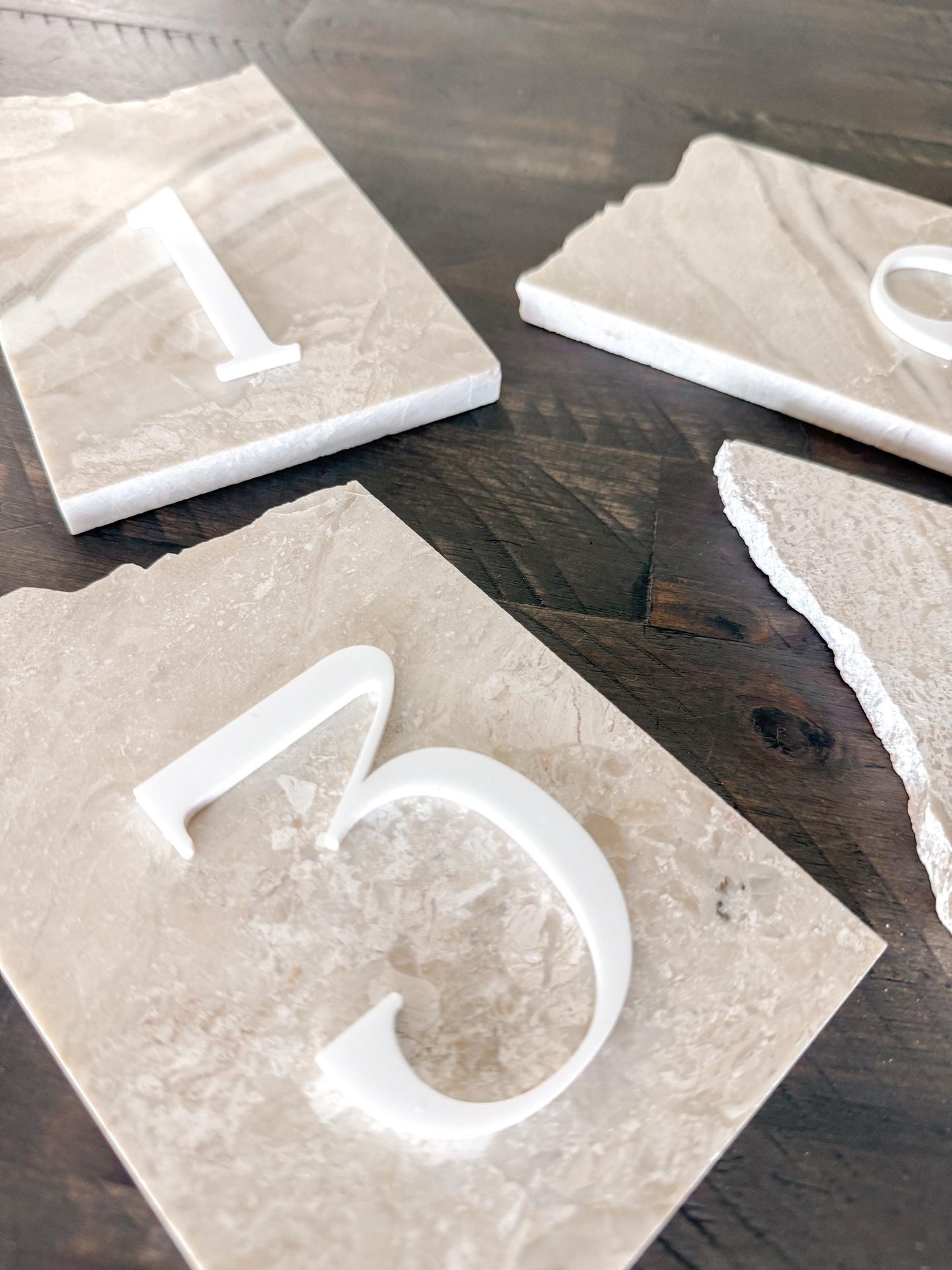 3D Marble Stone Table Numbers