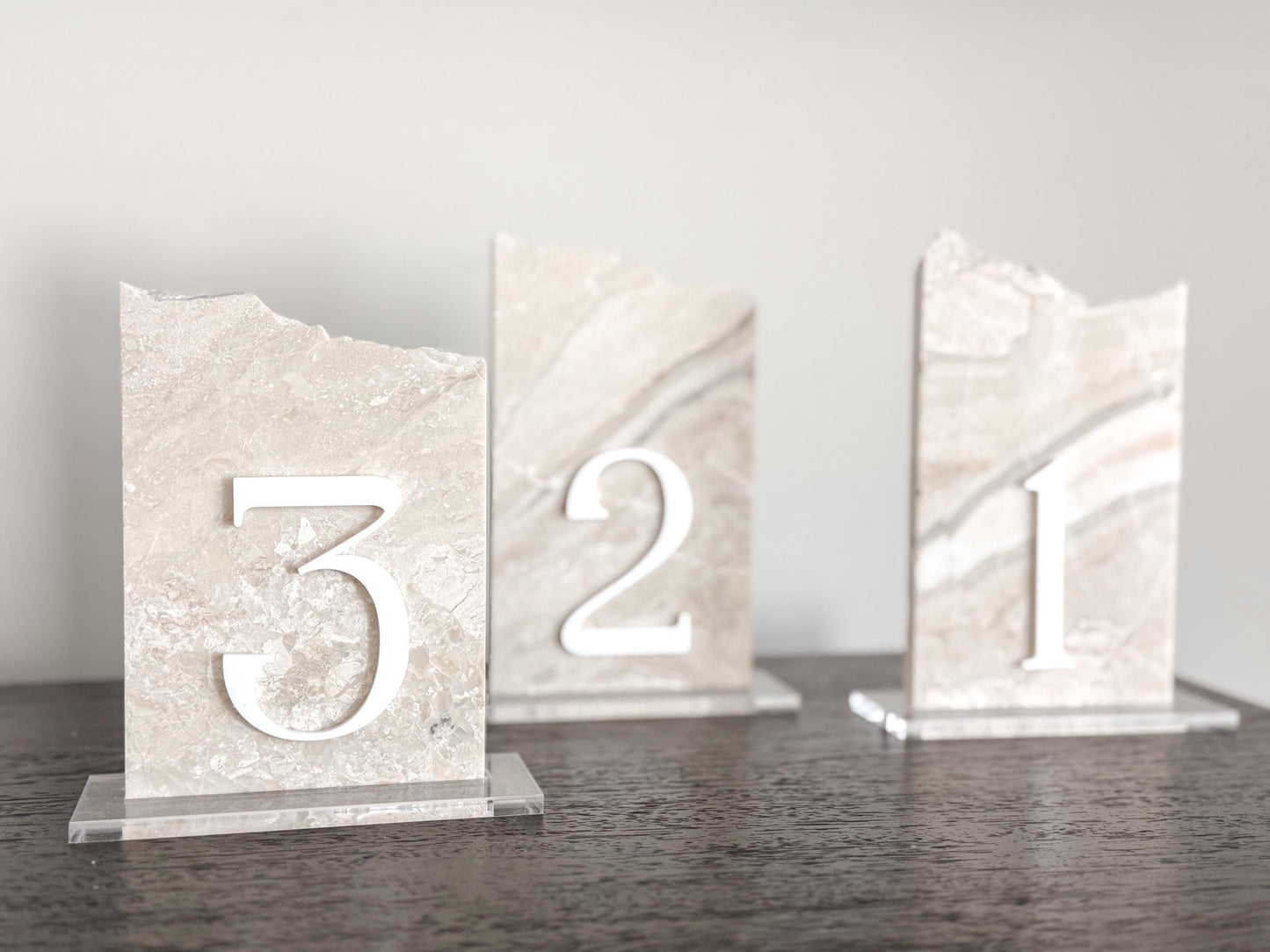 3D Marble Stone Table Numbers