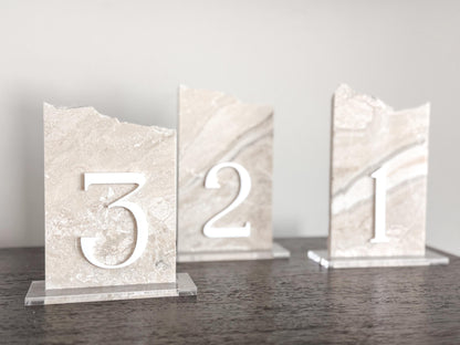 3D Marble Stone Table Numbers