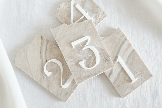 3D Marble Stone Table Numbers