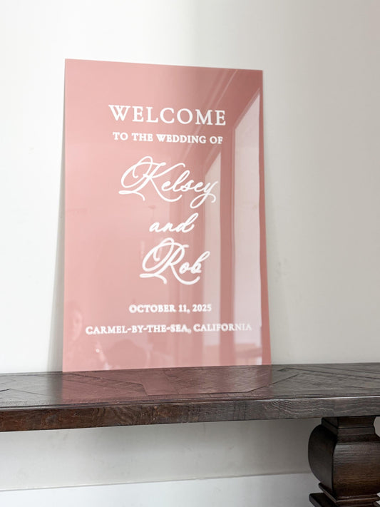 Wedding Acrylic Welcome Sign | Minimalist Modern Signage | Wedding Signage Welcome Sign | Acrylic Wedding Sign | Wedding Day Decor