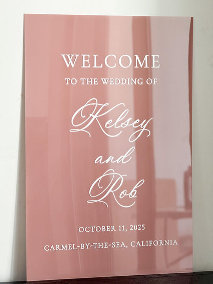 Wedding Acrylic Welcome Sign | Minimalist Modern Signage | Wedding Signage Welcome Sign | Acrylic Wedding Sign | Wedding Day Decor