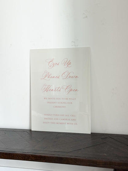 Wedding Acrylic Unplugged Sign | Minimalist Modern Elegant Elegant Signage | Wedding Signage Sign | Acrylic Wedding Sign | Wedding Day Decor