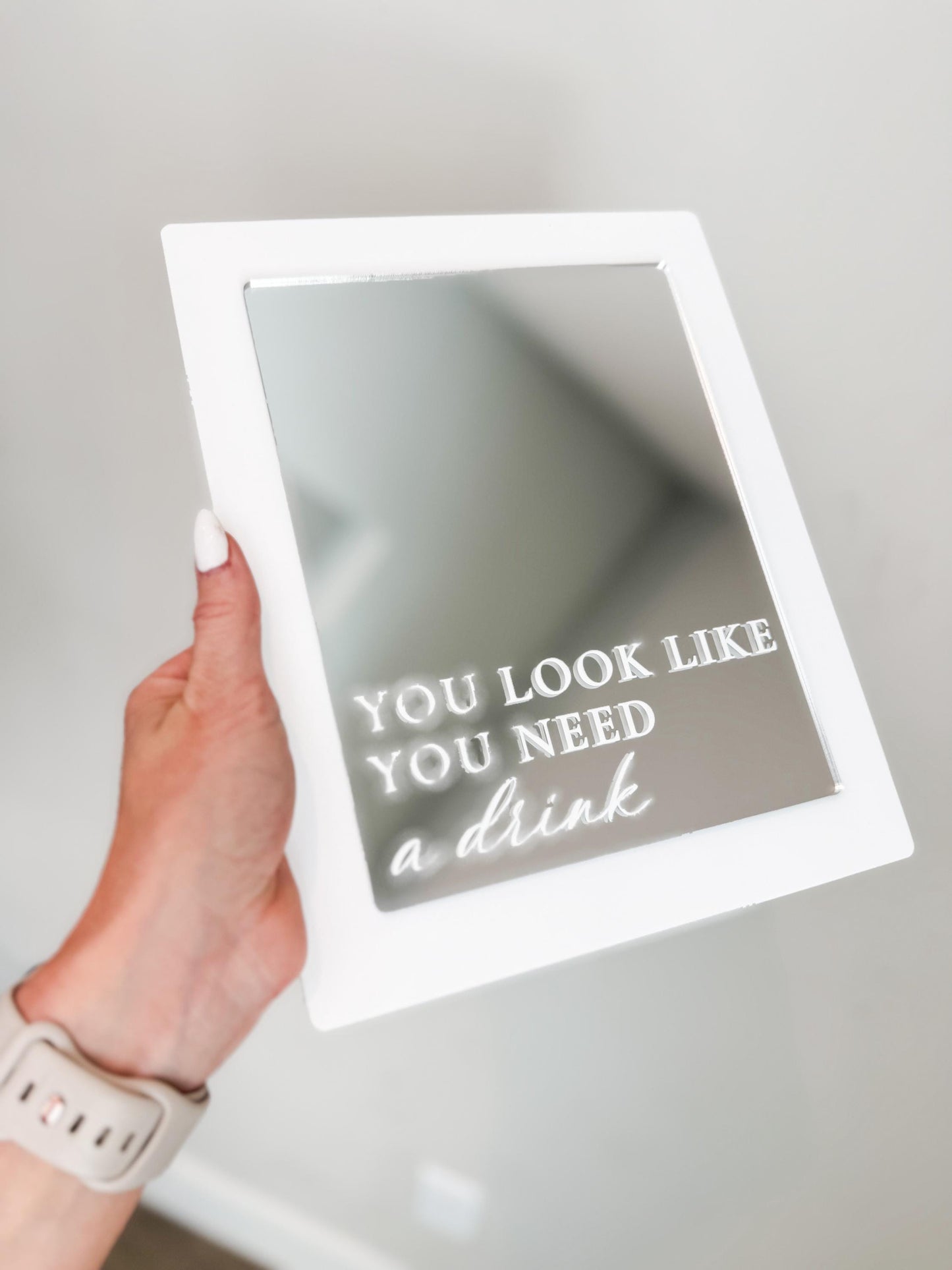 You Look Like You Need a Drink | Bar Sign for Wedding | Mirror Signage | Open Bar | Funny Wedding Ideas