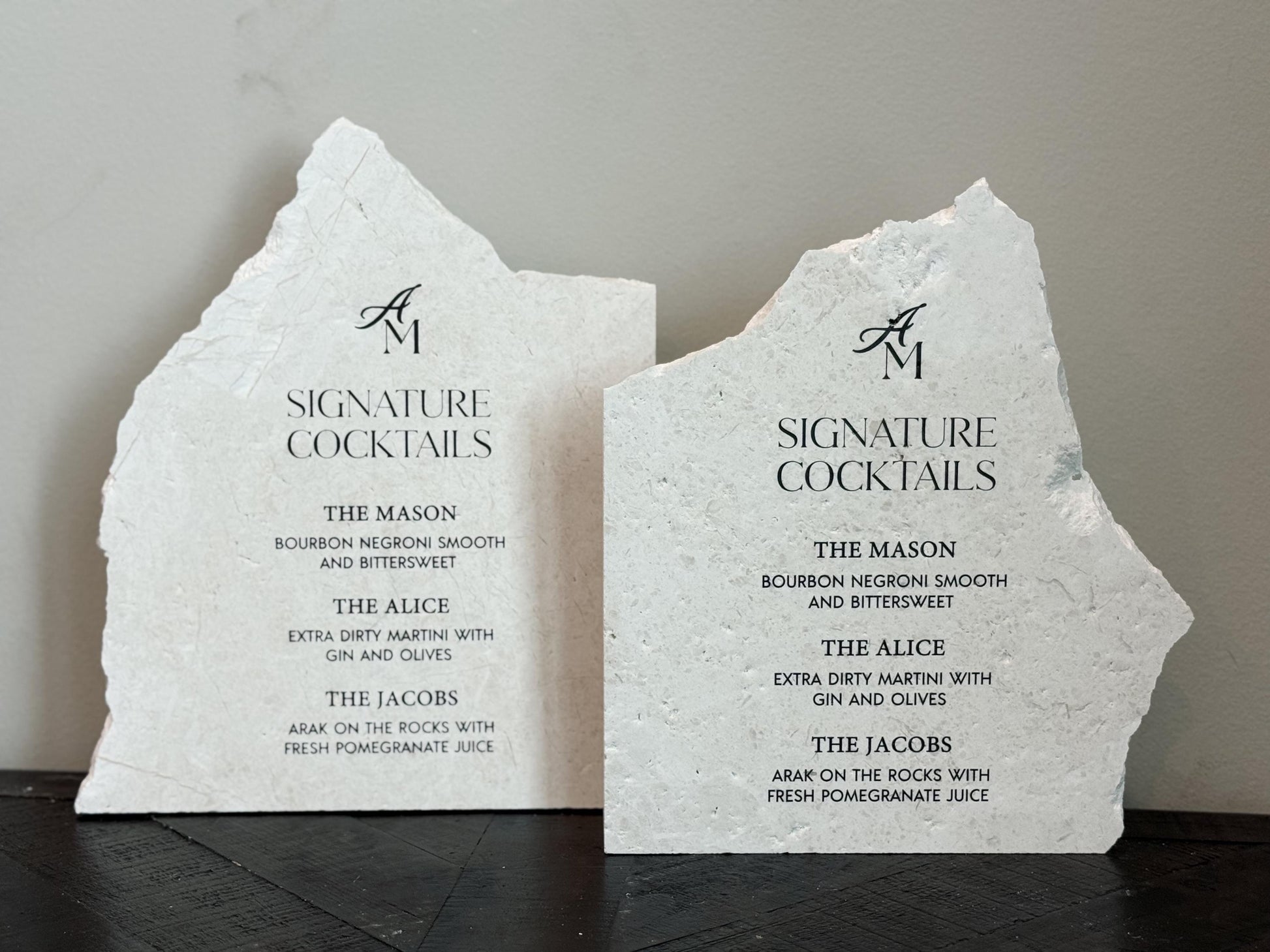 Marble Stone Bar Sign