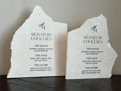 Marble Stone Bar Sign