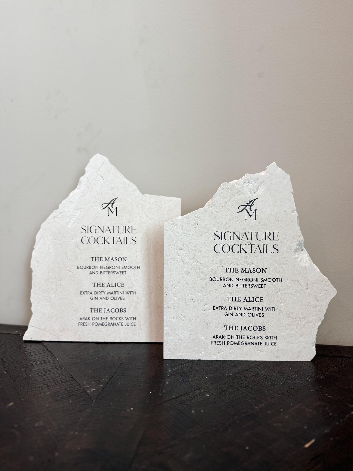 Marble Stone Bar Sign