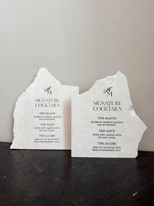 Marble Stone Bar Sign