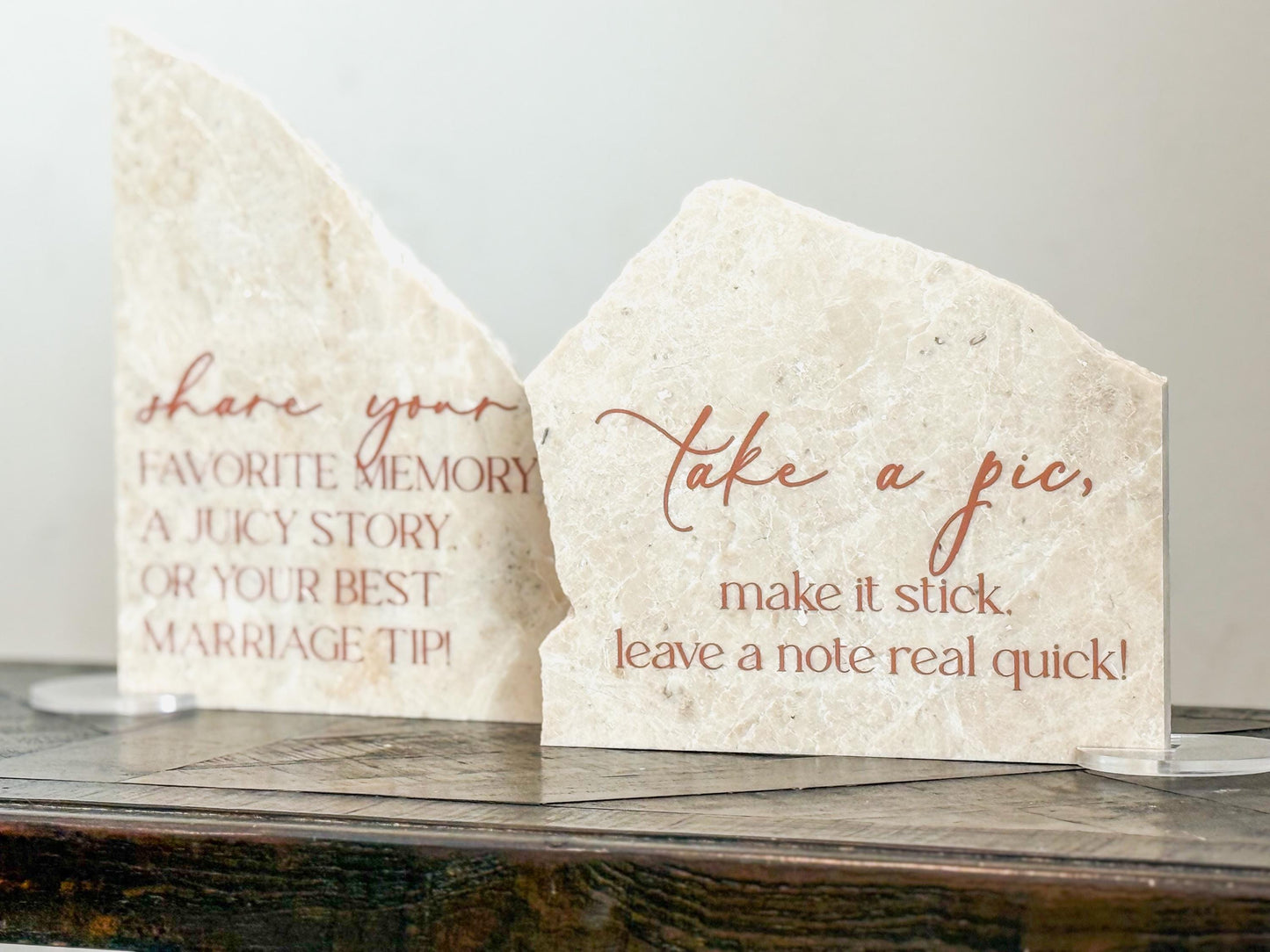 Marble Stone Bar Sign | Wedding Unique Signage | Menu sign | Drink Sign | Bar Sign | Signature Drinks