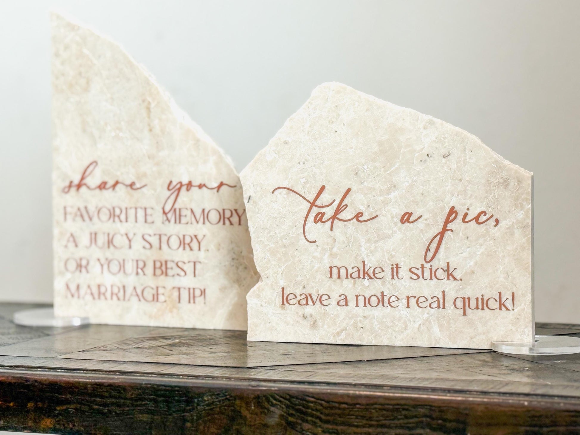 Marble Stone Bar Sign | Wedding Unique Signage | Menu sign | Drink Sign | Bar Sign | Signature Drinks